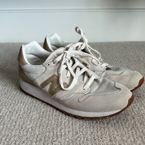 New Balance Cream and Gold 520 Athletic Shoes